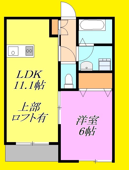フィオーレ  201号室 間取り