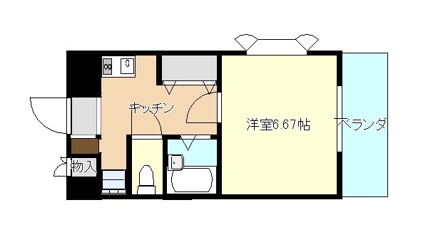 ホワイトパレス万年青 201号室 間取り