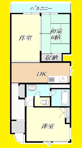 カンノインビル 302号室 間取り