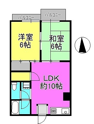 キンガハイツ橋本 間取り図