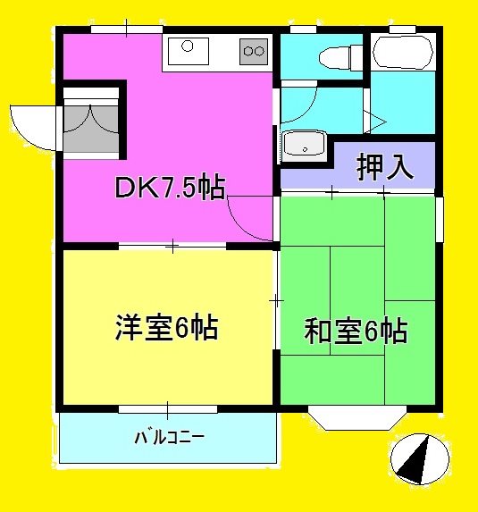 ドリームハイツ　Ｃ棟 102号室 間取り