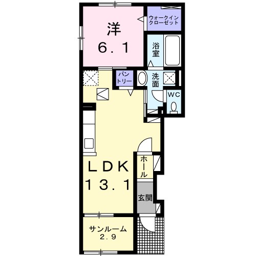 ヴェルテ　アネックス 101号室 間取り