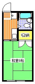 ヒルサイドハイツ 206号室 間取り