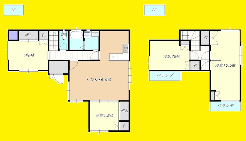 上九沢T貸家 間取り