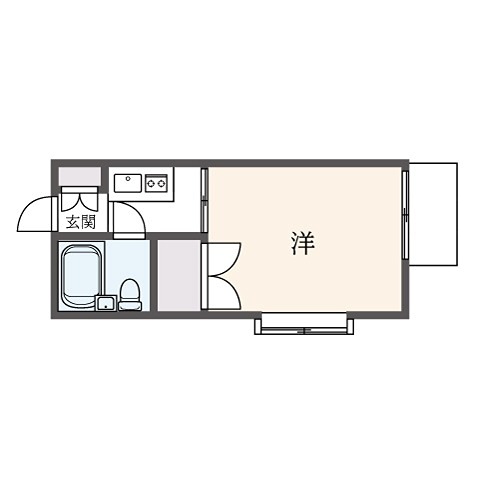 ホワイトハイツ   201号室 間取り