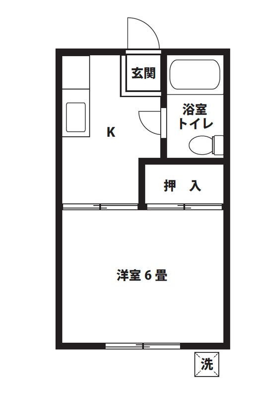 フェリスタ上矢部 102号室 間取り