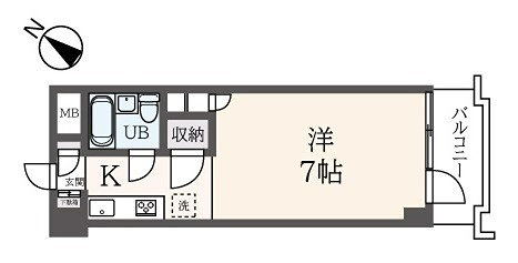 フラット永山  109号室 間取り