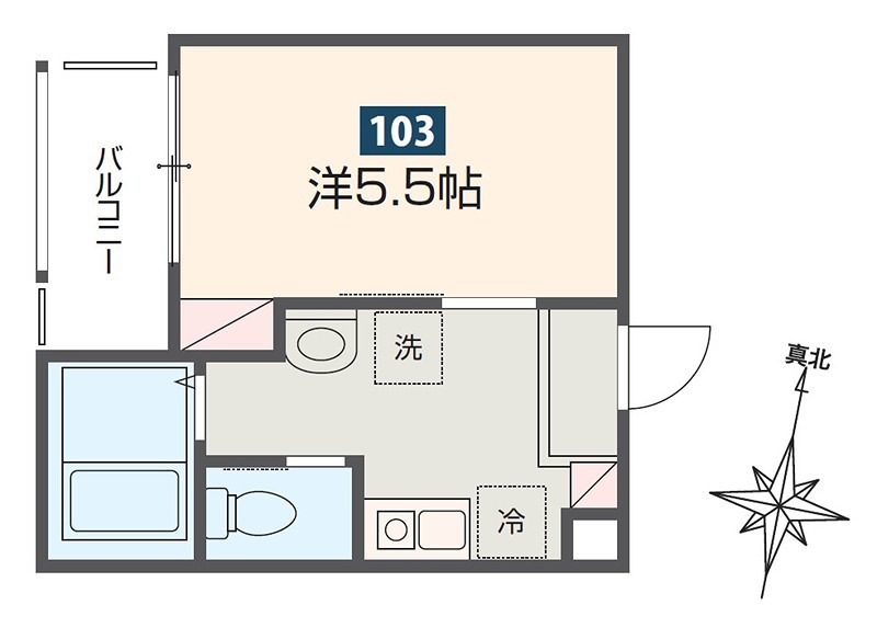 MELDIA矢部 203号室 間取り