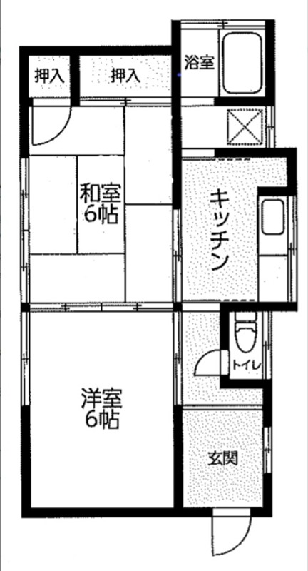 下九沢・小川貸家3号棟 間取り