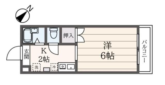 ワンカイヨマンション 205号室 間取り
