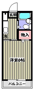 フローラ内田 203号室 間取り