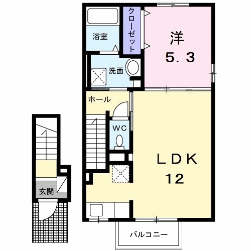 アパートメントＢ 204号室 間取り