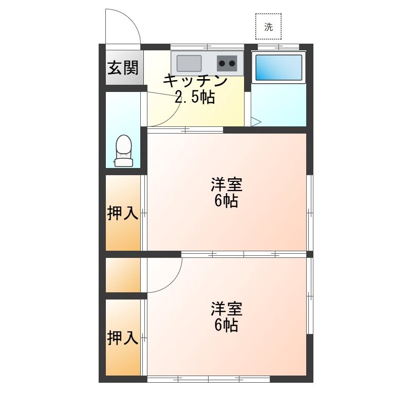 井上アパート 0201号室 間取り