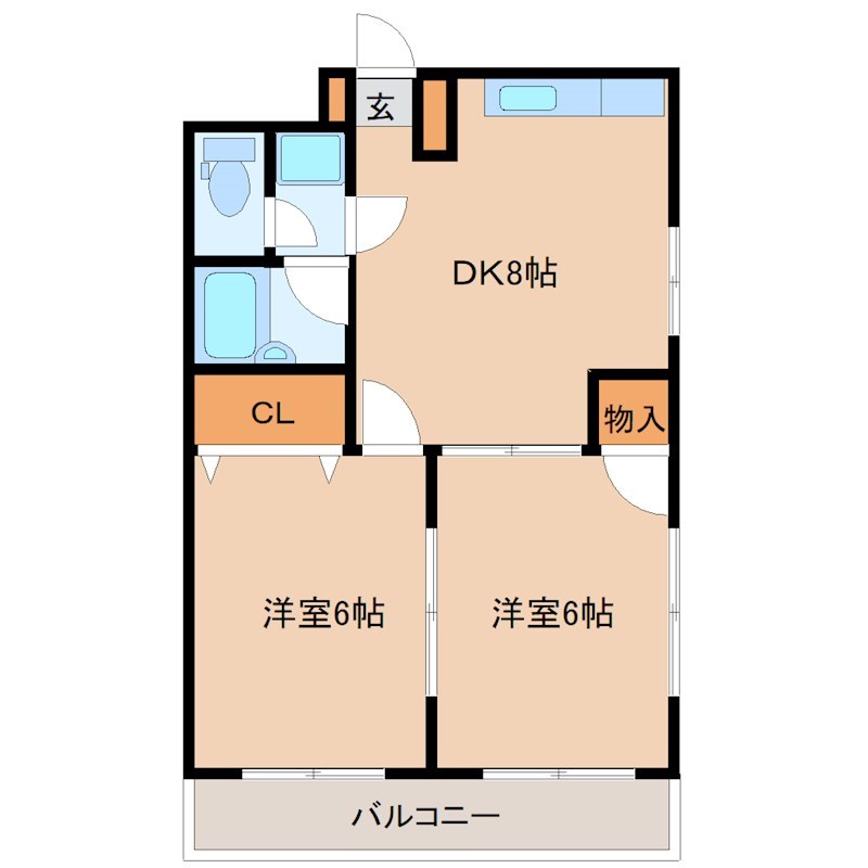 北八マンション 501号室 間取り