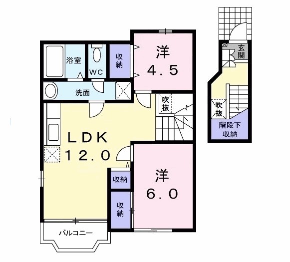 シャ－ロットタウン２ 202号室 間取り