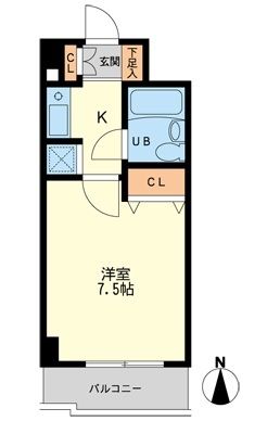 デイム橋本 710号室 間取り
