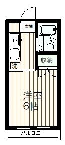 マルナカハイツA 105号室 間取り