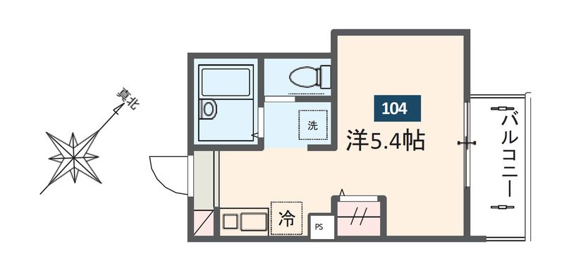 MELDIA番田 104号室 間取り