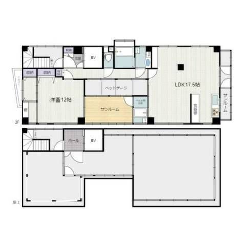 上原マンション 3号室 間取り