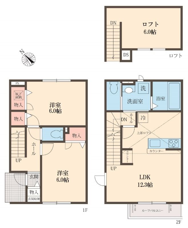 サンクレスト多摩境 101号室 間取り