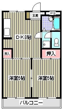 ハイツ峯 303号室 間取り