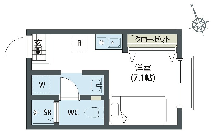 シエスタヴィラ橋本ヴェルデ 203号室 間取り