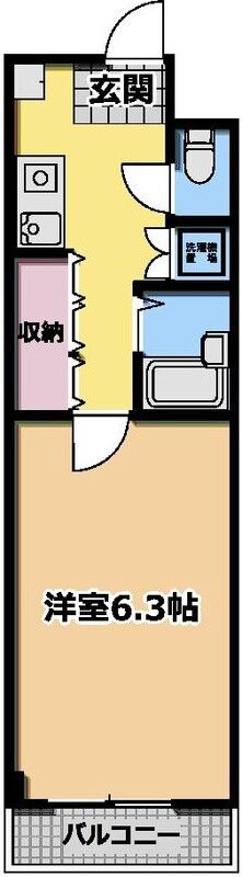 パークサイド芝原 203号室 間取り