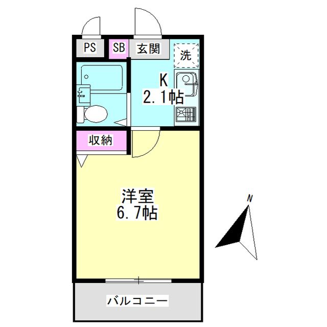 エルマーノ堀之内 105号室 間取り