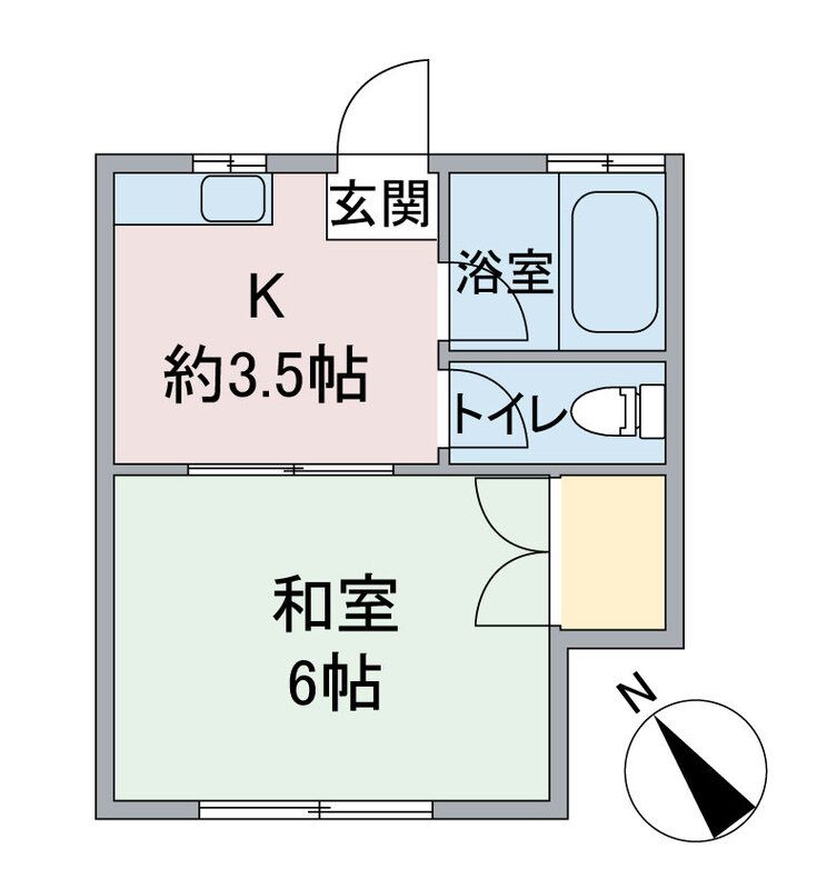 市川ハイツ A201号室 間取り