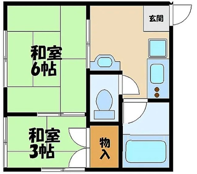広野台アパート 101号室 間取り