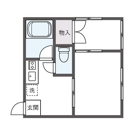 広野台アパート 101号室 間取り