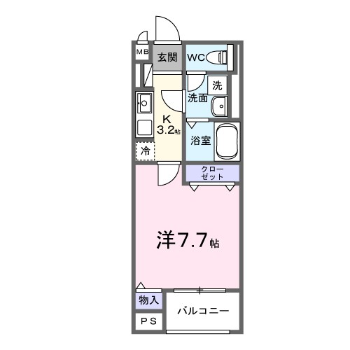 シャローム　Ｋ 102号室 間取り