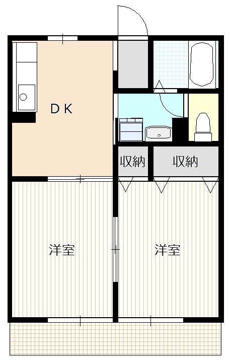 ルミエール立花  205号室 間取り