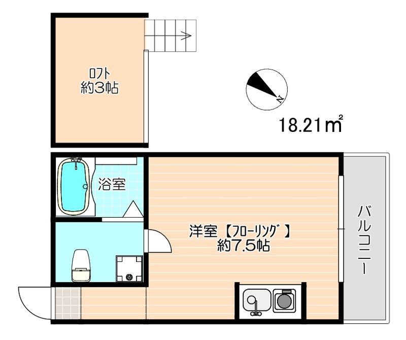 ファーストプレイス大塚 202号室 間取り