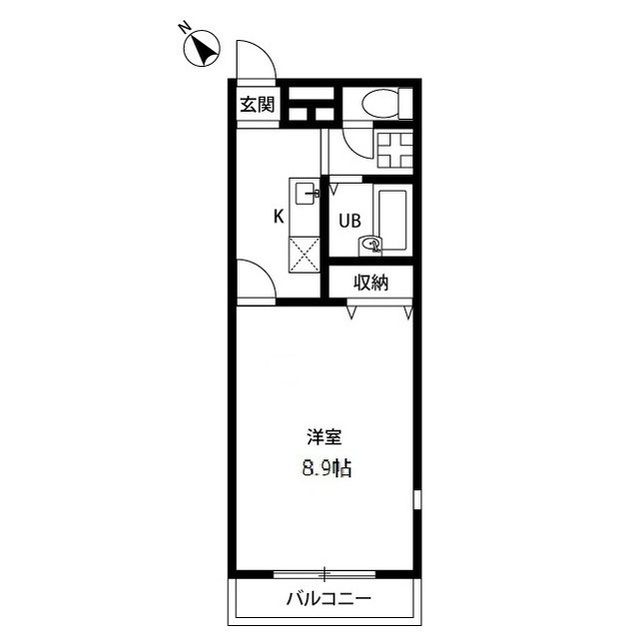 アムール クララ 201号室 間取り