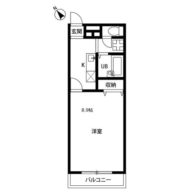 アムール クララ 206号室 間取り