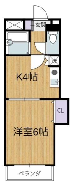 花みずき新館 406号室 間取り