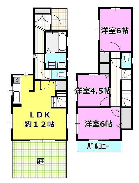 原当麻貸家  間取り