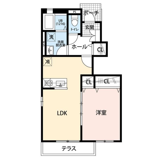 クレール　相生 104号室 間取り