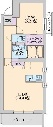 パラッツォ淵野辺Ⅲ 201号室 間取り