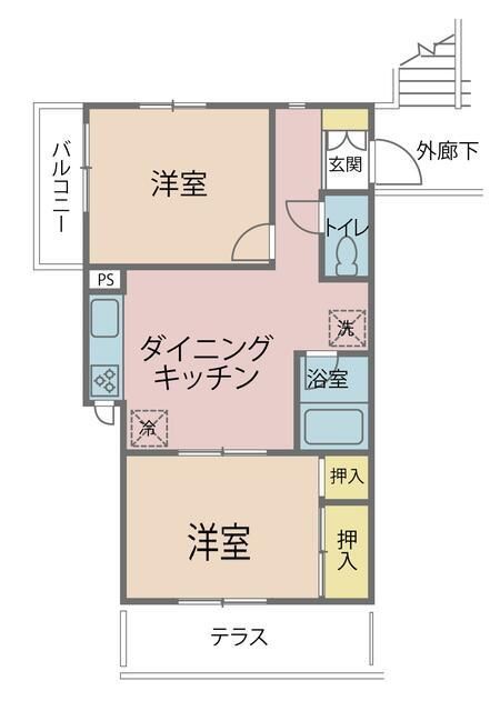 シャンツェ相武台 401号室 間取り