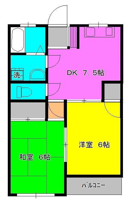 サンハイム橋本 303号室 間取り