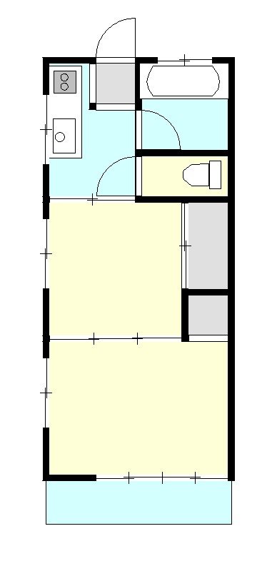 コーポ東 206号室 間取り