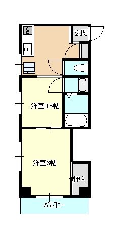 長谷川マンション  203号室 間取り