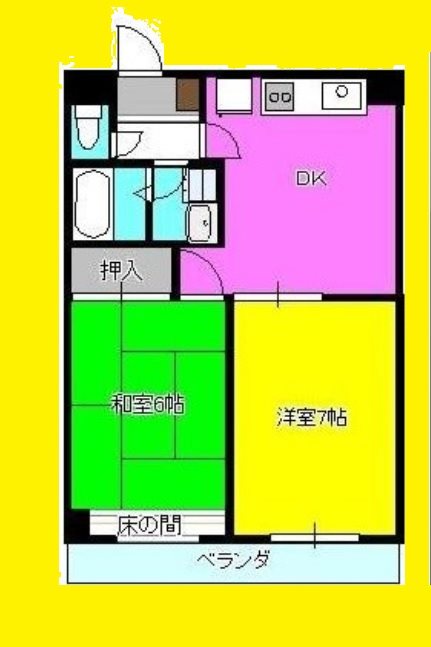 緑が丘コーポラス 302号室 間取り