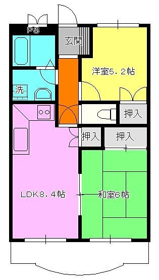 ハイラーク矢部 503号室 間取り