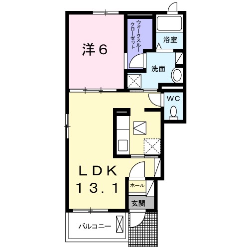 クレメント・Ⅳ 101号室 間取り