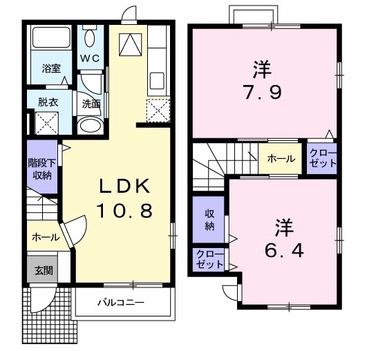 ルーツ 103号室 間取り