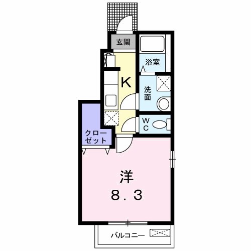 ジェミニ 101号室 間取り