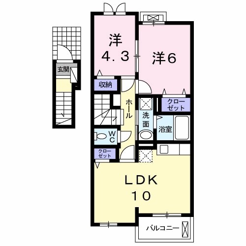 バース 203号室 間取り